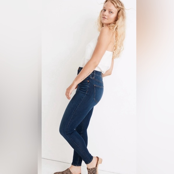 Madewell Curvy High-Rise Skinny Denim Jeans Sz34 Stretch/ Comfy - Picture 2 of 16